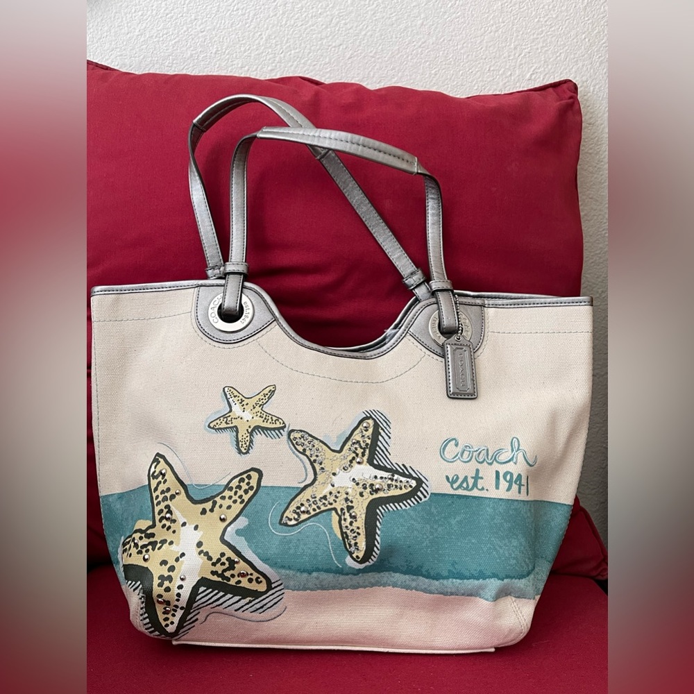 Coach Starfish Canvas Tote F19211